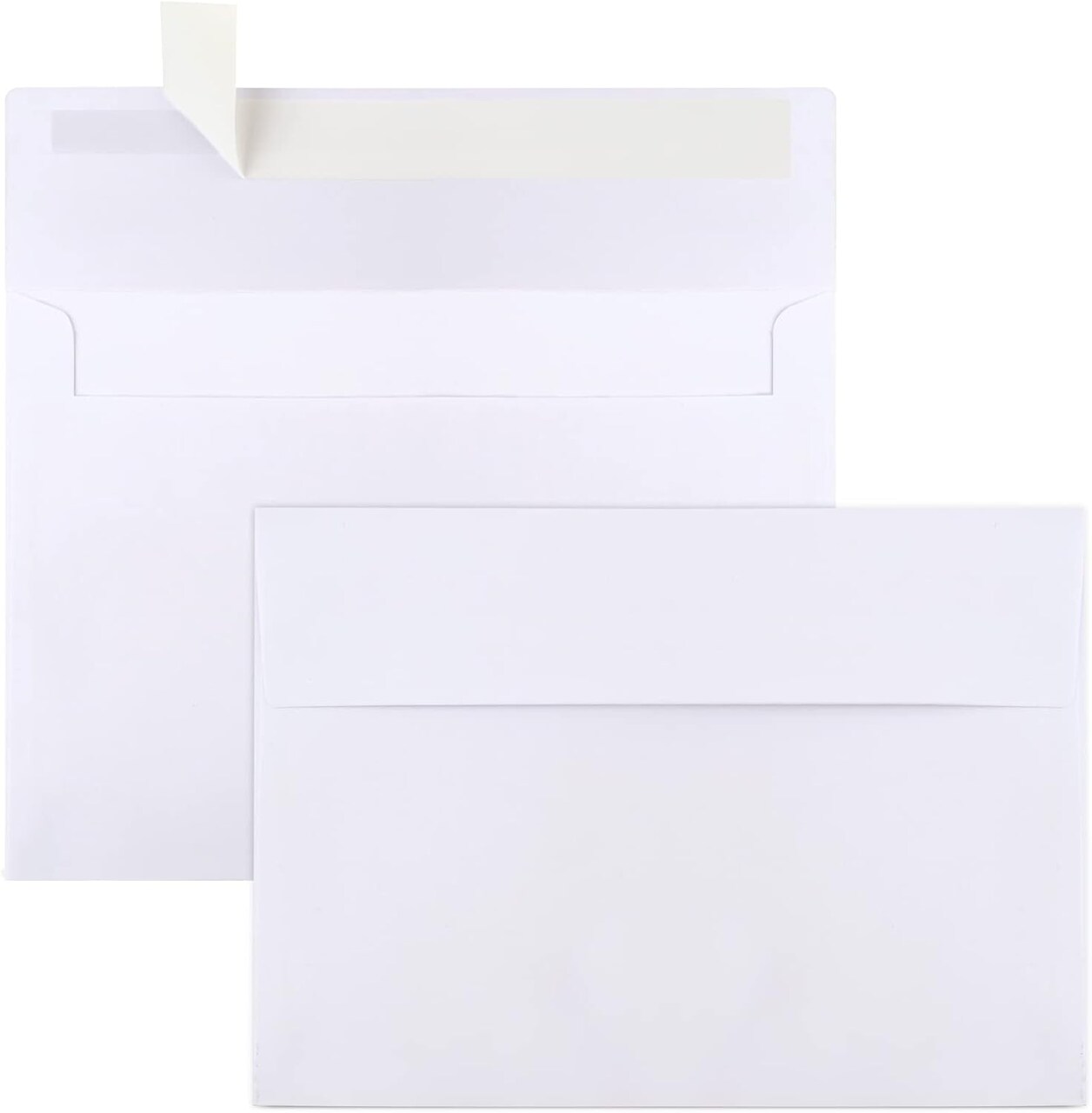 50 Packs 5x7 Envelopes, White A7 Envelopes for Invitations, Printable, Self Seal for Weddings, Invitations